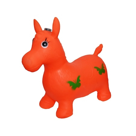 Jucarii interactive - Jucarie gonflabila , cu lumina si muzica, Calut portocaliu, 7toys