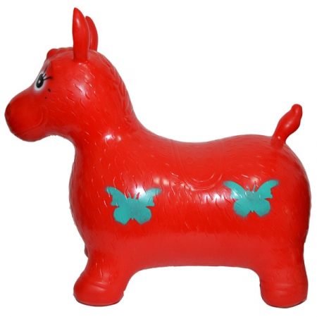 Calut gonflabil din cauciuc , pentru sarit , Rosu , Robentoys® [2]