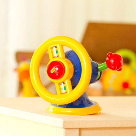 Jucarie Interactiva Bebelusi  – Volan Baby Driver cu Sunete si Ventuza pentru prinderea pe Scaunul sau Bord-ul Masinii, 12 luni+ [7]