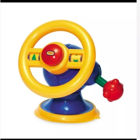 Jucarie Interactiva Bebelusi  – Volan Baby Driver cu Sunete si Ventuza pentru prinderea pe Scaunul sau Bord-ul Masinii, 12 luni+ [5]