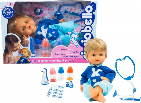 Jucarii in Reclama TV - Jucarie Interactiva Cicciobello Bua Bua -  Papusa ,, Baietel Blond Bolnavior'' 42cm -  Original Giochi Preziosi
