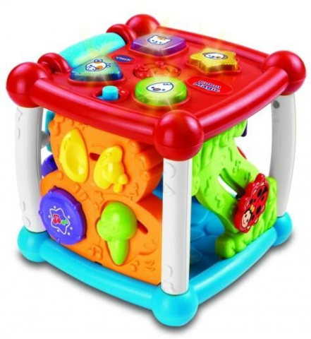 Centre de activitati - Jucarie Interactiva pentru Bebelusi - Cubul Magic in Limba romana, 6-36 luni, Vtech Invata prin Joaca