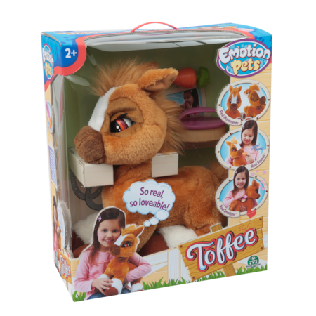 Jucarii de plus - Jucarie De Plus Interactiva cu 6 Functii de Actiune  - Poneiul Toffee  Original  Giochi Preziosi , 30 CM