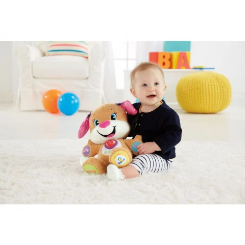 Jucarie Interactiva de Plus pentru Bebelusi, Catelusa Vorbitoare Sis, Include Tehnologia - 3 Etape de Dezvoltare'' in Limba Romana - Reclama TV [6]