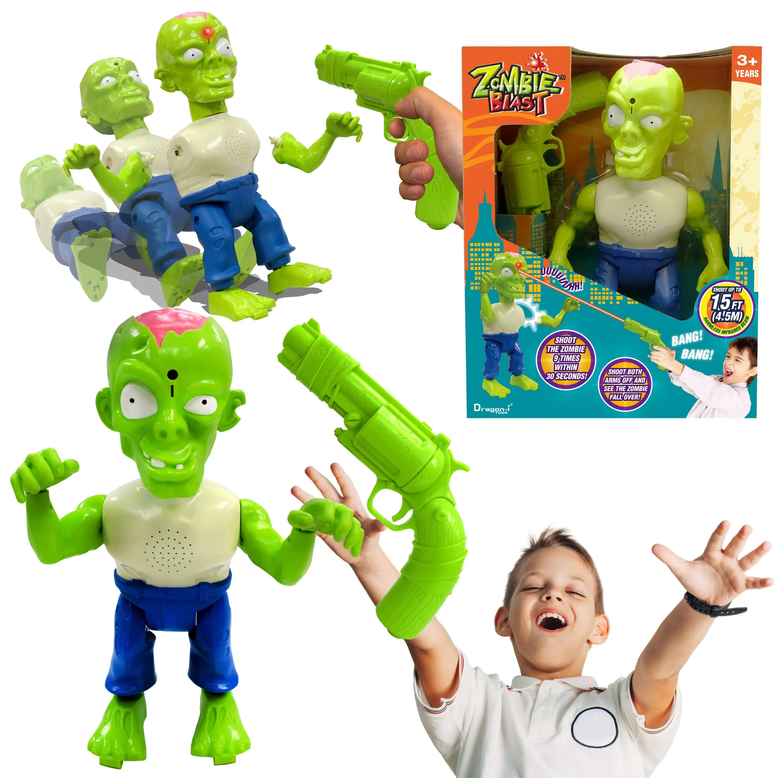Jucarie interactiva Dragon-i Toys Zombie Blast, dezvolta precizie si reflexe, Super Shooter [6]