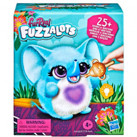Jucarii de plus - Jucarie interactiva Fuzzalots, elefant de plus turcoaz, HSF1779T