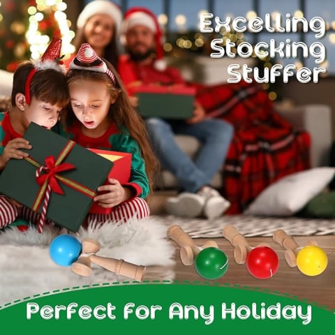 Jucarie Interactiva Kendama X Profesionala din Lemn, Rubber Grip, 18 CM , Diverse Culori [5]