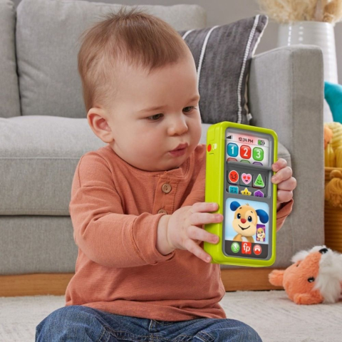 Jucarie Interactiva pentru  Bebelusi FIsher Price, Laugh and Learn, Smartphone interactiv, 2 in 1, in Limba Romana [5]