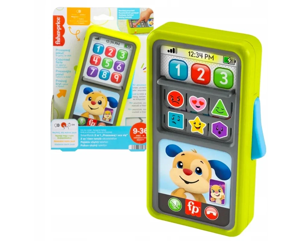Jucarii & jocuri - Jucarie Interactiva pentru  Bebelusi FIsher Price, Laugh and Learn, Smartphone interactiv, 2 in 1, in Limba Romana
