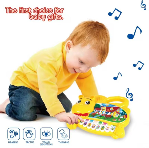 Jucarie Interactiva pentru Bebelusi - Pianina Electrica cu Animale  tip Albinuta  pentru  Copii mici -  Joaca prin Invatare -  Lumini și Sunete [2]