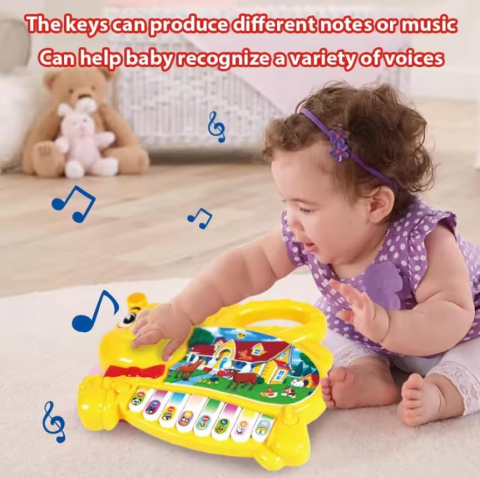 Jucarie Interactiva pentru Bebelusi - Pianina Electrica cu Animale  tip Albinuta  pentru  Copii mici -  Joaca prin Invatare -  Lumini și Sunete [3]