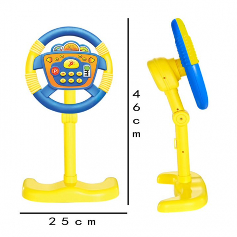 Centre de activitati - Jucarie Interactiva pentru copii ,  Volan Multifunctional cu suport si rotire la 360 grade, 25x46cm