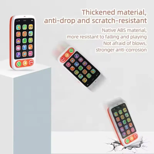 Jucarie Interactiva Smartphone pentru Bebelusi,  Ecran Tactil cu Sunete si Lumini, Functii de Invatare Numere/Recunoastere/Muzica/ Efecte, Volum Reglabil [5]