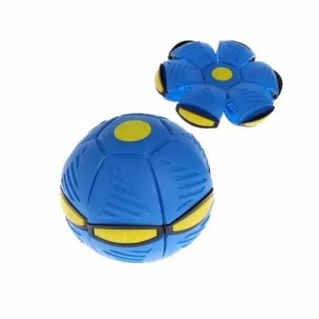Jucarie Mingea Magica, UFO FlyBall™ cu 6 LED-uri, tip OZN pentru joaca in Familie  sau cu Animale Domestice -Albastru [1]