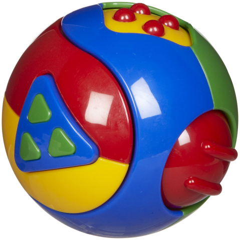Jucarii de tras/impins - Jucarie Senzoriala pentru Bebelusi TOLO - Minge in forma de Puzzle, 3 in 1, Interactiva, Colorata, 6 luni+