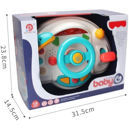 Jucarie volan interactiv, multifunctional cu lumini si muzica, simulare condus,pentru fete si baieti, 1, 2, 3, 4 ani [2]