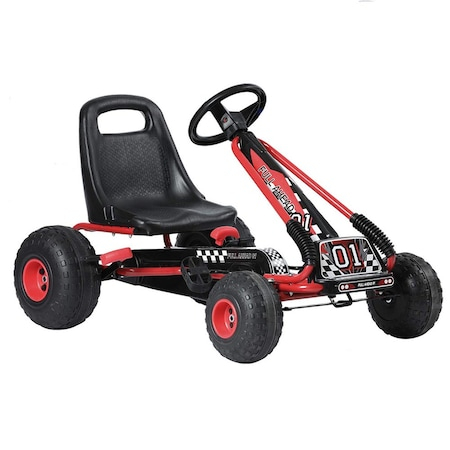 Masinute si vehicule pentru copii - Kart cu pedale pentru copii Timeless Tools, Negru-rosu