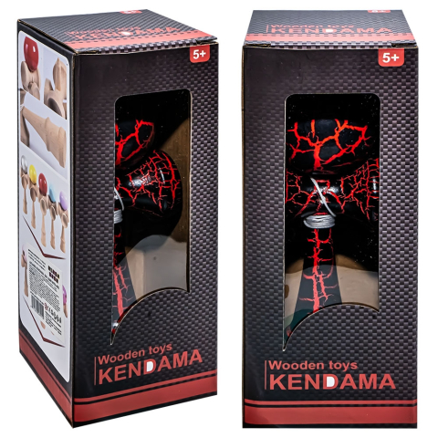 Kendama Original  Crack  din Lemn, Joc Interactiv pentru Copii si Adulti , 18 CM [2]