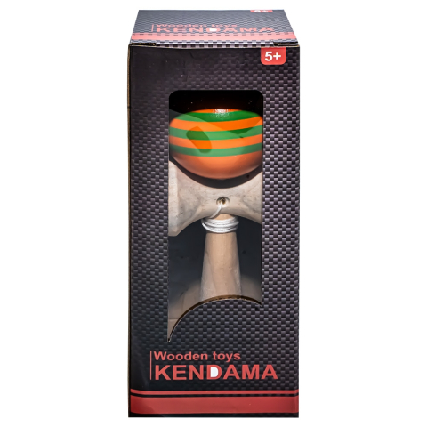 Kendama Profesionala din Lemn - 3 Linii Ruber Grip- Joc Interactiv de Indemanare pentru Copii si Adulti , 18 CM [3]