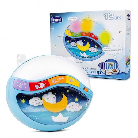 Lampa de veghe Little Angel cu muzica si lumini relaxante, albastra [3]