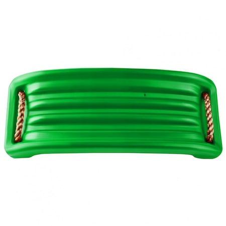 Leagan pentru copii cu platforma de plastic, franghii si elemente metalice pentru siguranta, verde [3]