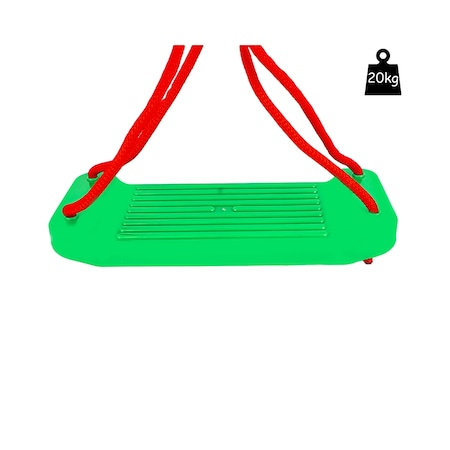 Leagan simplu din plastic pentru copii, 42.5 x 16.7 x 5.5 cm, Verde/Rosu [2]