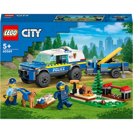 Seturi de constructie - LEGO® City - Antrenament canin al politiei mobile 60369, 197 piese