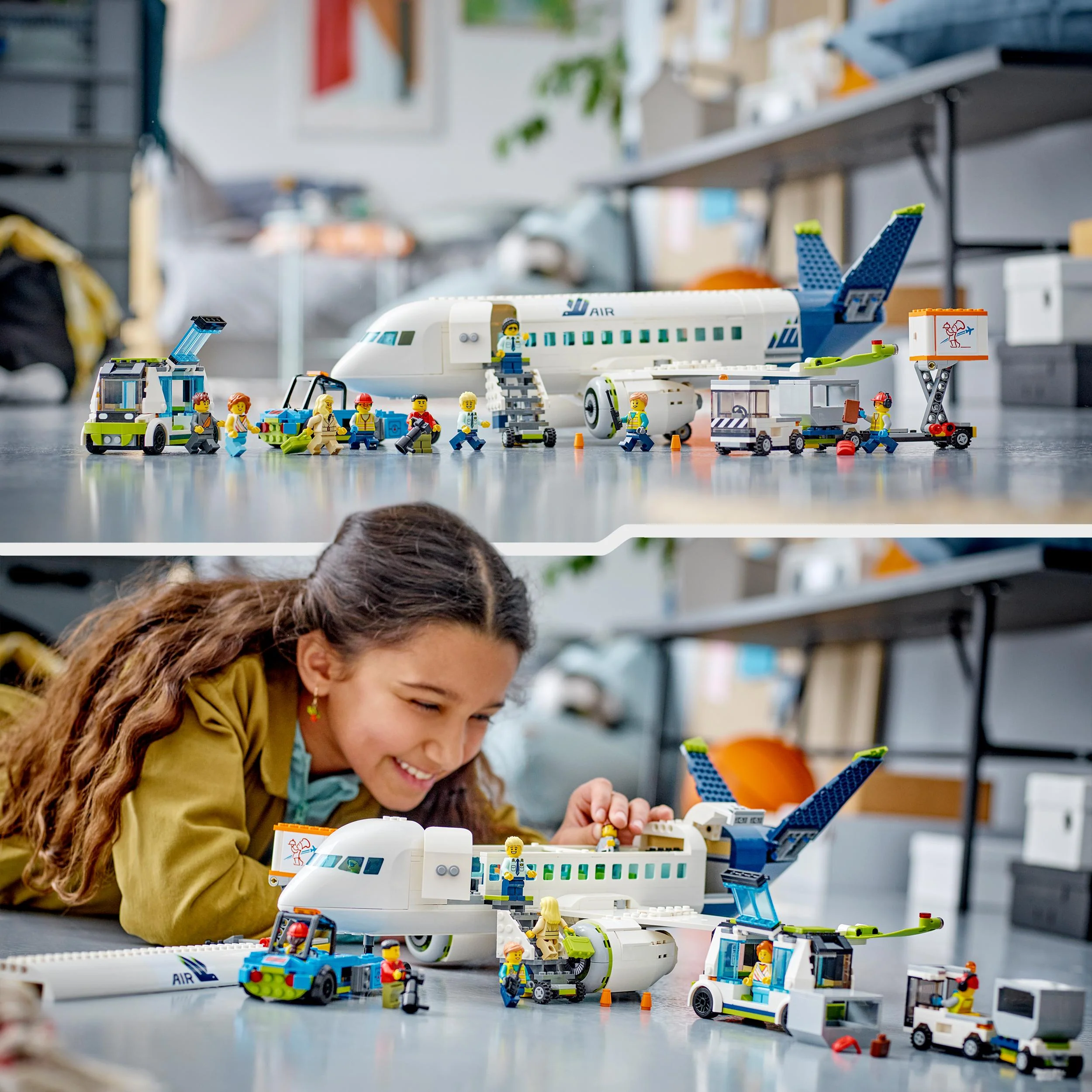 Mega Set de Constructii LEGO® City - Avion de Pasageri – Aventură la Inălțime pentru Micii Exploratori , 913 piese,  7ani + [2]