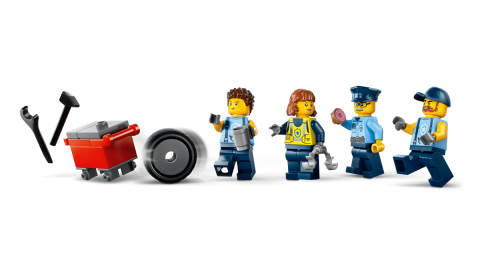 LEGO® City - Custom Police Car Garage - Garaj Personalizat pentru Mașini de Poliție - 489 Piese, 6 Ani + [12]