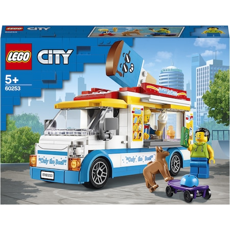 Seturi de constructie - LEGO City - Furgoneta cu inghetata 60253, 200 piese