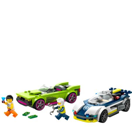 Set de Constructii - Lego City - Urmarirea cu Masina de Politie si Masina pentru Evadare a Infractorului  , +6 ani [3]