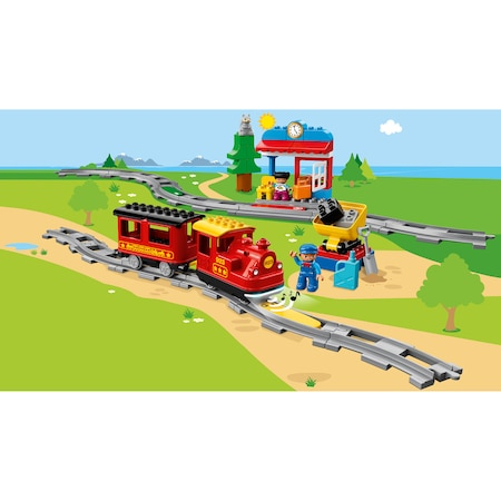 LEGO DUPLO - Tren cu aburi 10874, 59 piese [11]