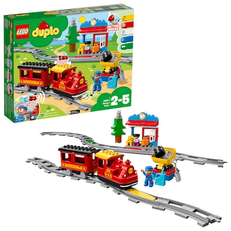 LEGO DUPLO - Tren cu aburi 10874, 59 piese [1]