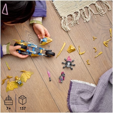 LEGO® Ninjago - Motocicleta-dragon aurie a lui Jay 71768, 137 piese [10]
