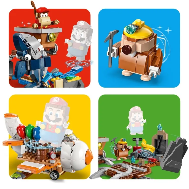 LEGO® Super Mario - Set de extindere - Plimbarea cu vagonetul minier a lui Diddy Kong 71425, 1157 piese [7]