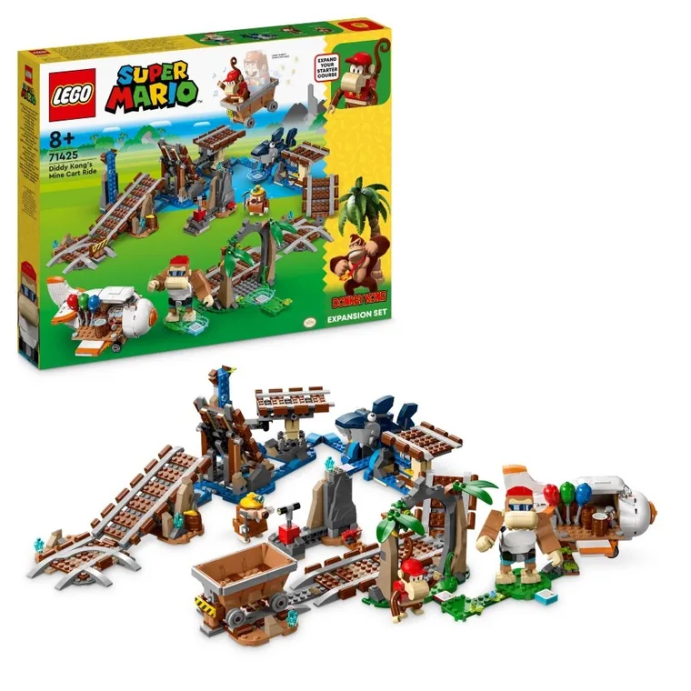 LEGO® Super Mario - Set de extindere - Plimbarea cu vagonetul minier a lui Diddy Kong 71425, 1157 piese [1]