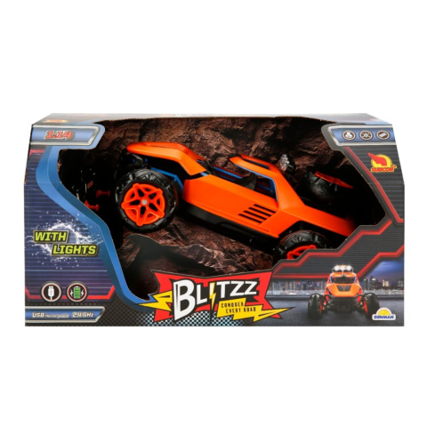 Masinuta de Teren cu Telecomandă  Blitzz Off-Road , Reîncărcabilă prin USB , Iluminată, Luminile de Plafon Intermitente ,  Frecvență de 2,4 GHz ,  32 CM Lungime -  Scară 1:14 [5]