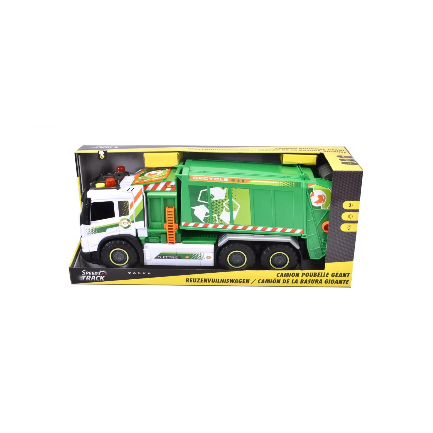 Masina de Gunoi Interactiva Mare  cu Lumini si Sunete Autentice  Speed  Track  Recycle Truck -  Dimensiuni Ambalaj :  58 x 18 x 25  CM [9]