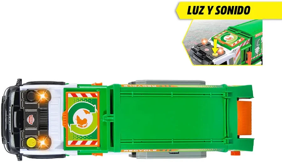 Masina de Gunoi Interactiva Mare  cu Lumini si Sunete Autentice  Speed  Track  Recycle Truck -  Dimensiuni Ambalaj :  58 x 18 x 25  CM [4]