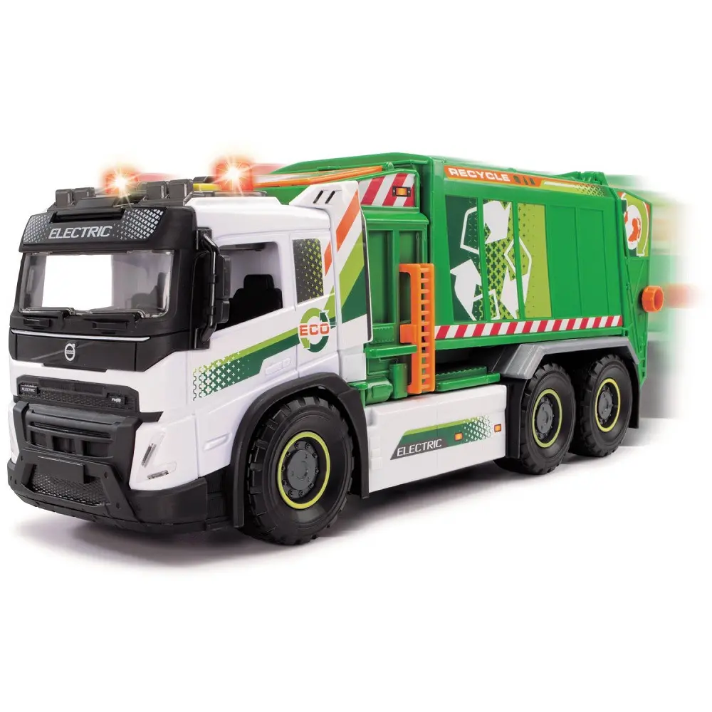 Jucarii de tras/impins - Masina de Gunoi Interactiva Mare  cu Lumini si Sunete Autentice  Speed  Track  Recycle Truck -  Dimensiuni Ambalaj :  58 x 18 x 25  CM