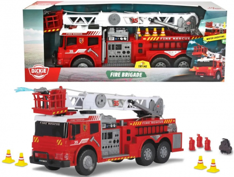 Masinute - Masina de Pompieri Mare cu Telecomanda, Lumini si Sunete, Scara Telescopica  Fire Rescue SOS , Dimensiune Ambalaj 75 x 19 x 30 CM