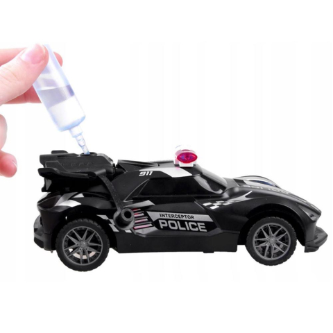 Masinuta cu Radiocomanda de Politie SpeedX Drift Turbo, Scoate Fum, Scara 1:20, Lumineaza Farurile, Functii - Stanga, Dreapta, Inainte si Inapoi, Neagra 18 CM [7]