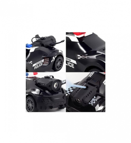 Masinuta cu Radiocomanda de Politie SpeedX Drift Turbo, Scoate Fum, Scara 1:20, Lumineaza Farurile, Functii - Stanga, Dreapta, Inainte si Inapoi, Neagra 18 CM [11]