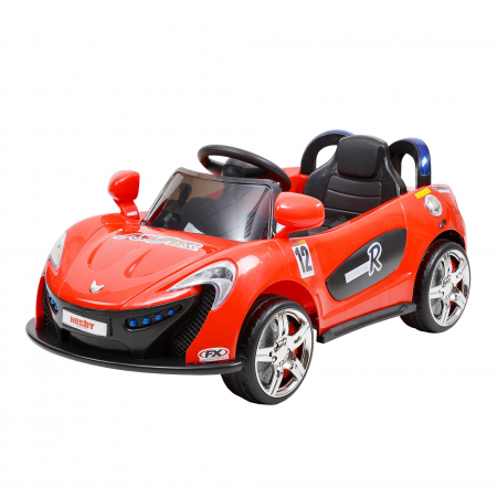 Masinute si vehicule pentru copii - Masinuta electrica pentru copii HECHT 51117, rosu cu negru, cu telecomanda, acumulator 2x6 V / 4 Ah