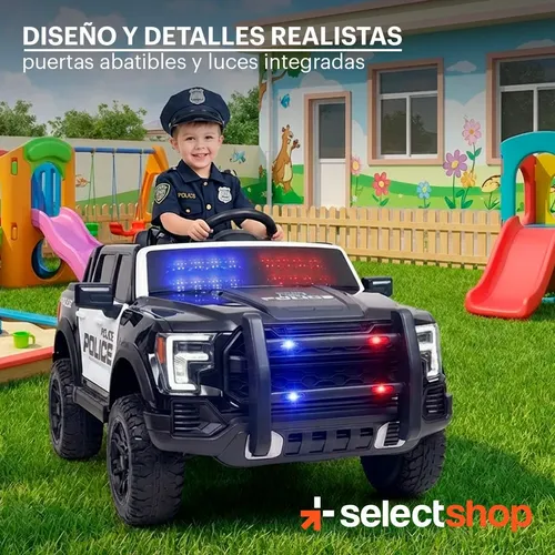 Masinuta Electrica pentru Copii -  SUV  Police Dodge  Ford  Ranger - Autonomie Mare Motor 2 x 30W, Telecomanda, Suspensie, Muzica si Lumini, Varsta 3-8 Ani [2]