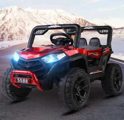 Masinute cu Radiocomanda - Masinuta Electrica cu Acumulator si Radiocomanda  pentru Copii -  Model Offroad  Buggyi UTV, Faruri Luminoase, 3 Viteze, Lungime 110 cm, , Rosu Camuflaj Spiderman