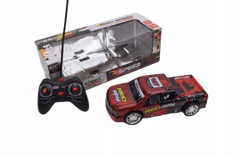 Masinuta High Speed  Racing  Red Ray , Radiocontrol Telecomanda, cu 4 Functii si  Lumini cu Acumulator Reincarcabil USB [4]