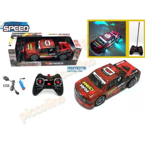Masinuta High Speed  Racing  Red Ray , Radiocontrol Telecomanda, cu 4 Functii si  Lumini cu Acumulator Reincarcabil USB [2]