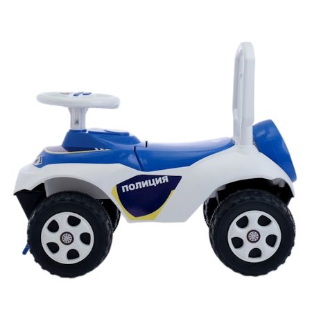 Masinuta premergator de politie Doloni cu sunete si lumini, alb cu albastru [1]
