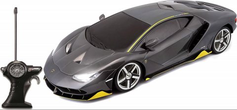 Masinuta RC Lamborghini Centenario -  Editie Limitata - Lumini Led si Suspensii, Roti de Cauciuc, Telecomanda Joystick 2.4 GHz , 36 CM-  Neagra Mat [7]